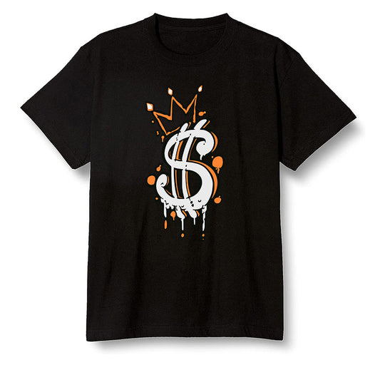 Pop Colour AJ1 Retro High OG Electro Orange - Money  - Black Men T-shirt