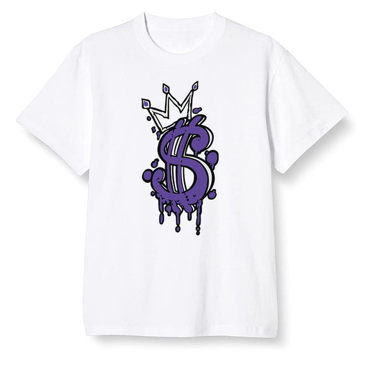 Pop Colour AJ1 Retro High OG Court Purple - Money  - White Men T-shirt