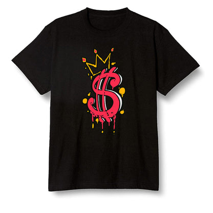 Pop Colour AJ1 Retro High OG Light Fusion Red - Money  - Black Men T-shirt