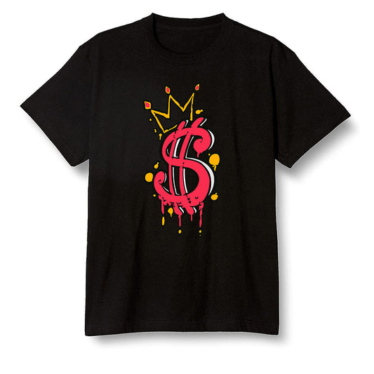 Pop Colour AJ1 Retro High OG Light Fusion Red - Money  - Black Men T-shirt