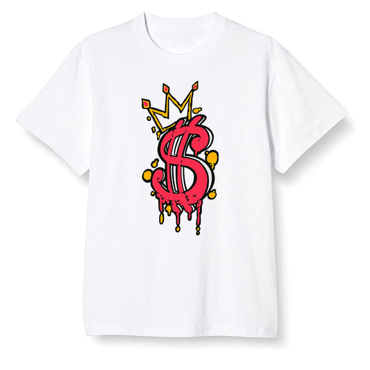 Pop Colour AJ1 Retro High OG Light Fusion Red - Money  - White Men T-shirt