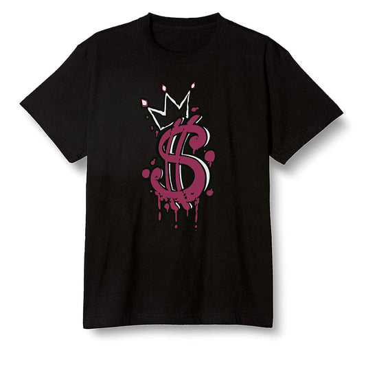 Pop Colour AJ1 Retro High OG Bordeaux - Money  - Black Men T-shirt