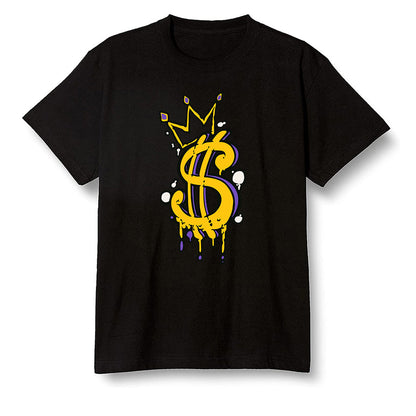 Pop Colour AJ1 Mid SE University Gold - Money  - Black Men T-shirt