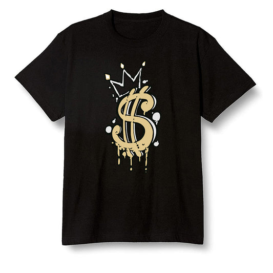 Pop Colour AJ1 Retro High OG NRG Gold TOE - Money  - Black Men T-shirt