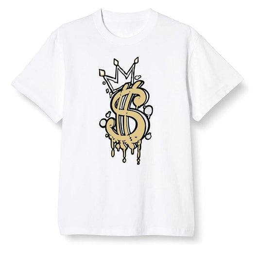 Pop Colour AJ1 Retro High OG NRG Gold TOE - Money  - White Men T-shirt