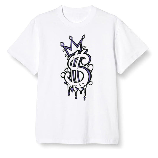 Pop Colour AJ1 High OG Court Purple - Money  - White Men T-shirt