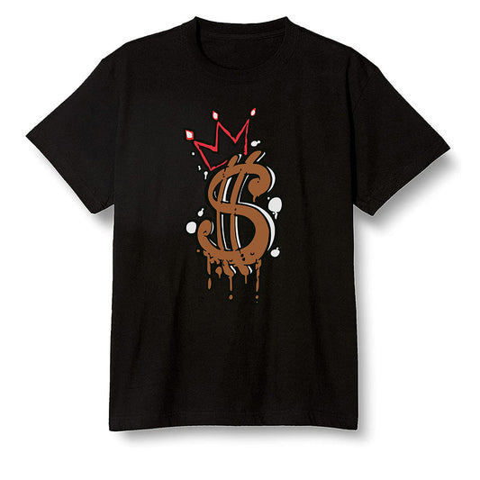 Pop Colour AJ1 High OG TS SP Travis Scott - Mocha - Money  - Black Men T-shirt