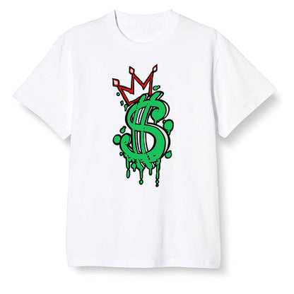 Pop Colour AJ1 High OG Lucky Green - Money  - White Men T-shirt