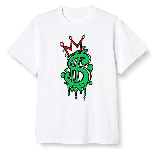 Pop Colour AJ1 High OG Lucky Green - Money  - White Men T-shirt