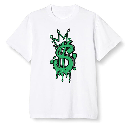 Pop Colour AJ13 Retro 'Lucky Green' - Money - White Men T-shirt