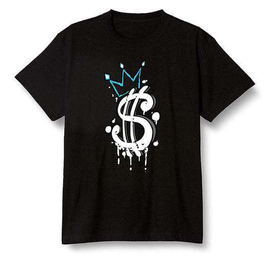 Pop Colour AJ13 Retro Obsidian Powder Blue - Money - Black Men T-shirt