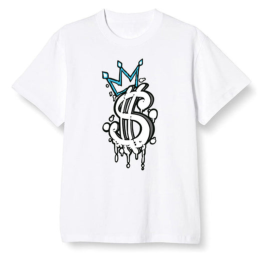 Pop Colour AJ13 Retro Obsidian Powder Blue - Money - White Men T-shirt