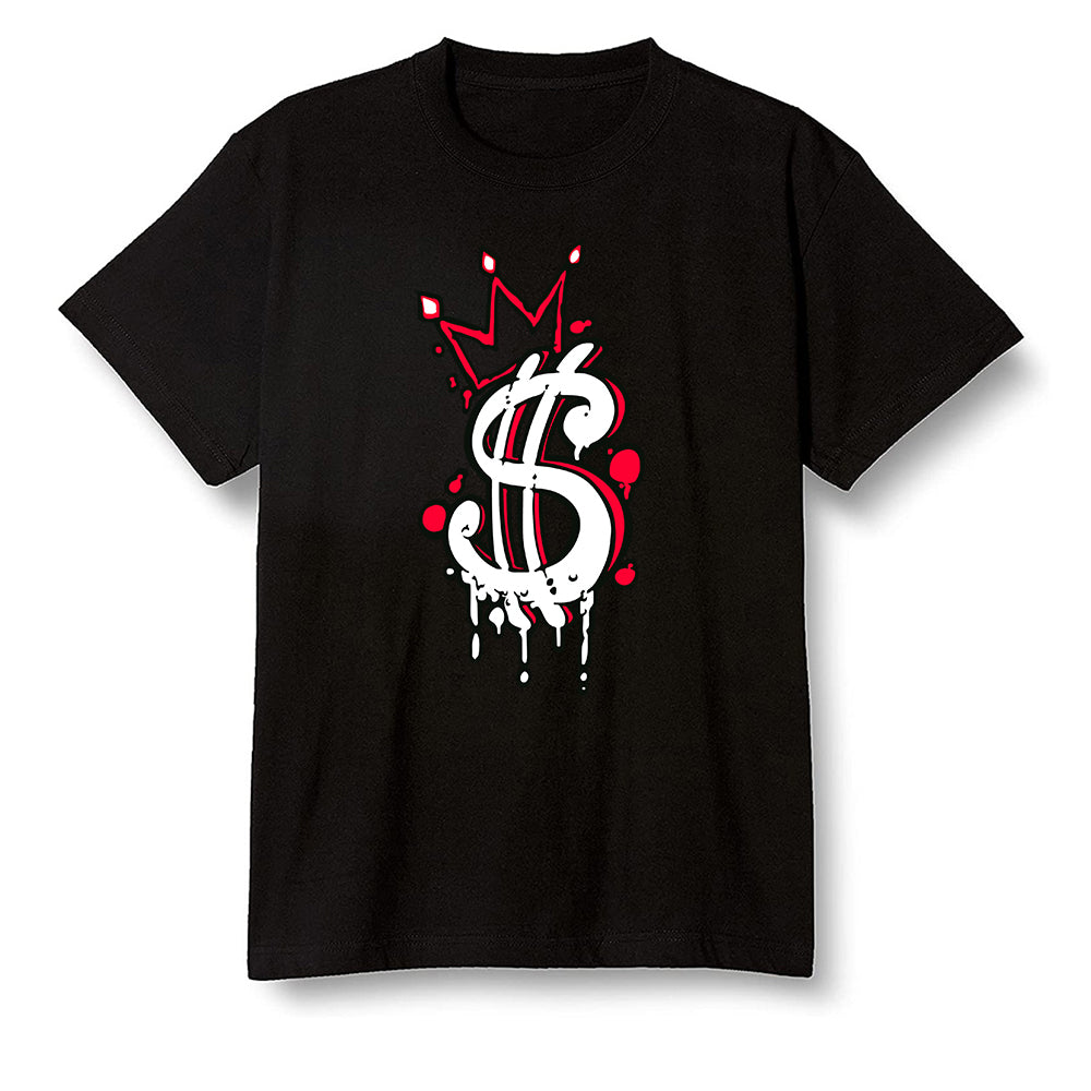 Pop Colour AJ6 Retro White Infrared - Money - Black Men T-shirt