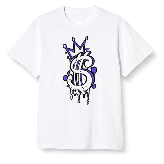 Pop Colour AJ6 Retro Ltr Flint - Money - White Men T-shirt