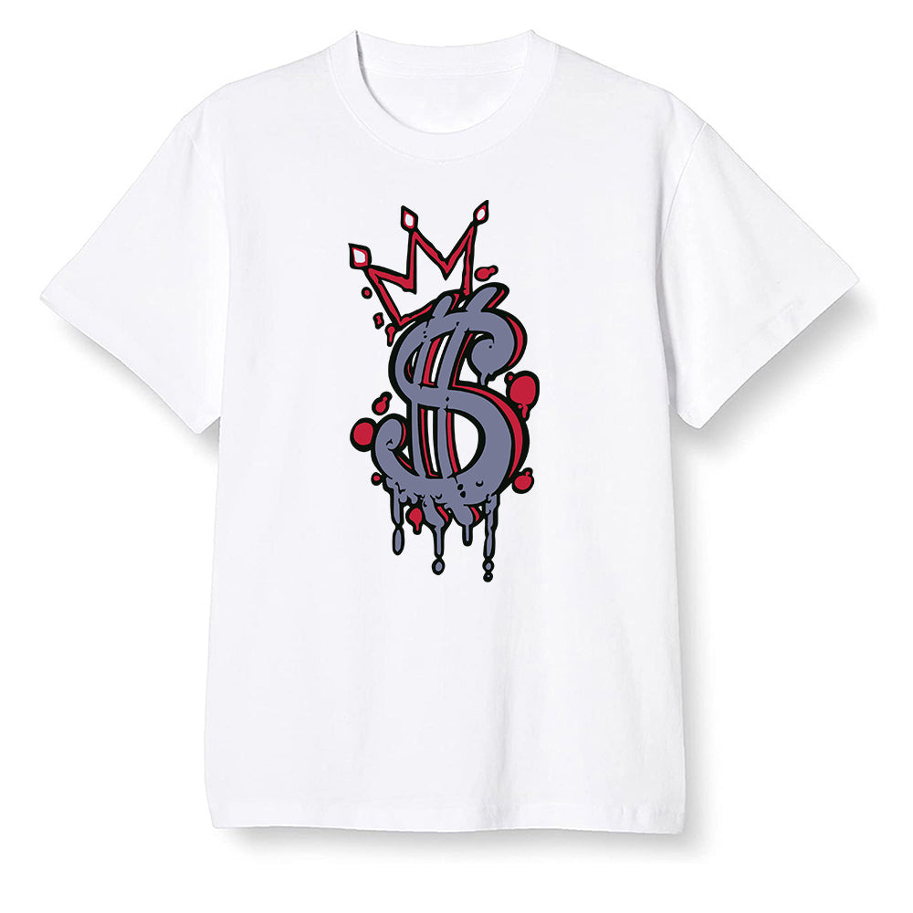 Pop Colour AJ6 Retro 'Doernbecher' 2019 Midnight Navy/White-Varsity Red-Metallic Gold - Money - White Men T-shirt