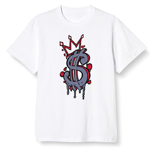 Pop Colour AJ6 Retro 'Doernbecher' 2019 Midnight Navy/White-Varsity Red-Metallic Gold - Money - White Men T-shirt