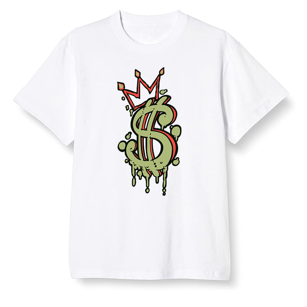 Pop Colour AJ6 Retro SP Travis Scott - Medium Olive - Money - White Men T-shirt
