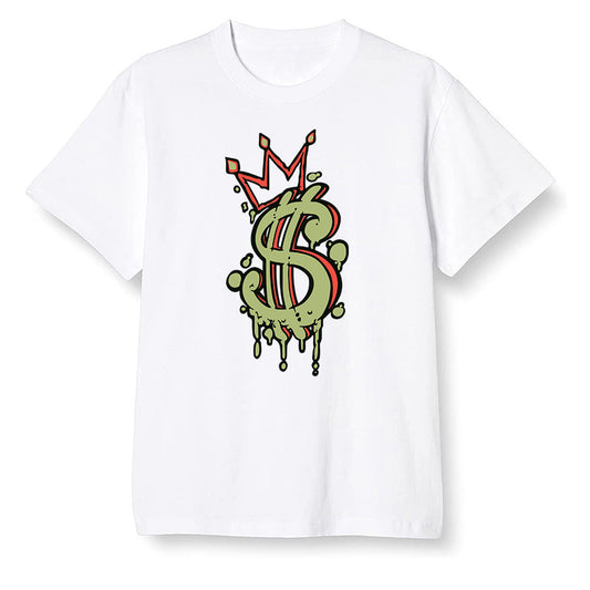 Pop Colour AJ6 Retro SP Travis Scott - Medium Olive - Money - White Men T-shirt
