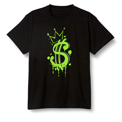 Pop Colour AJ6 Retro Electric Green - Money - Black Men T-shirt