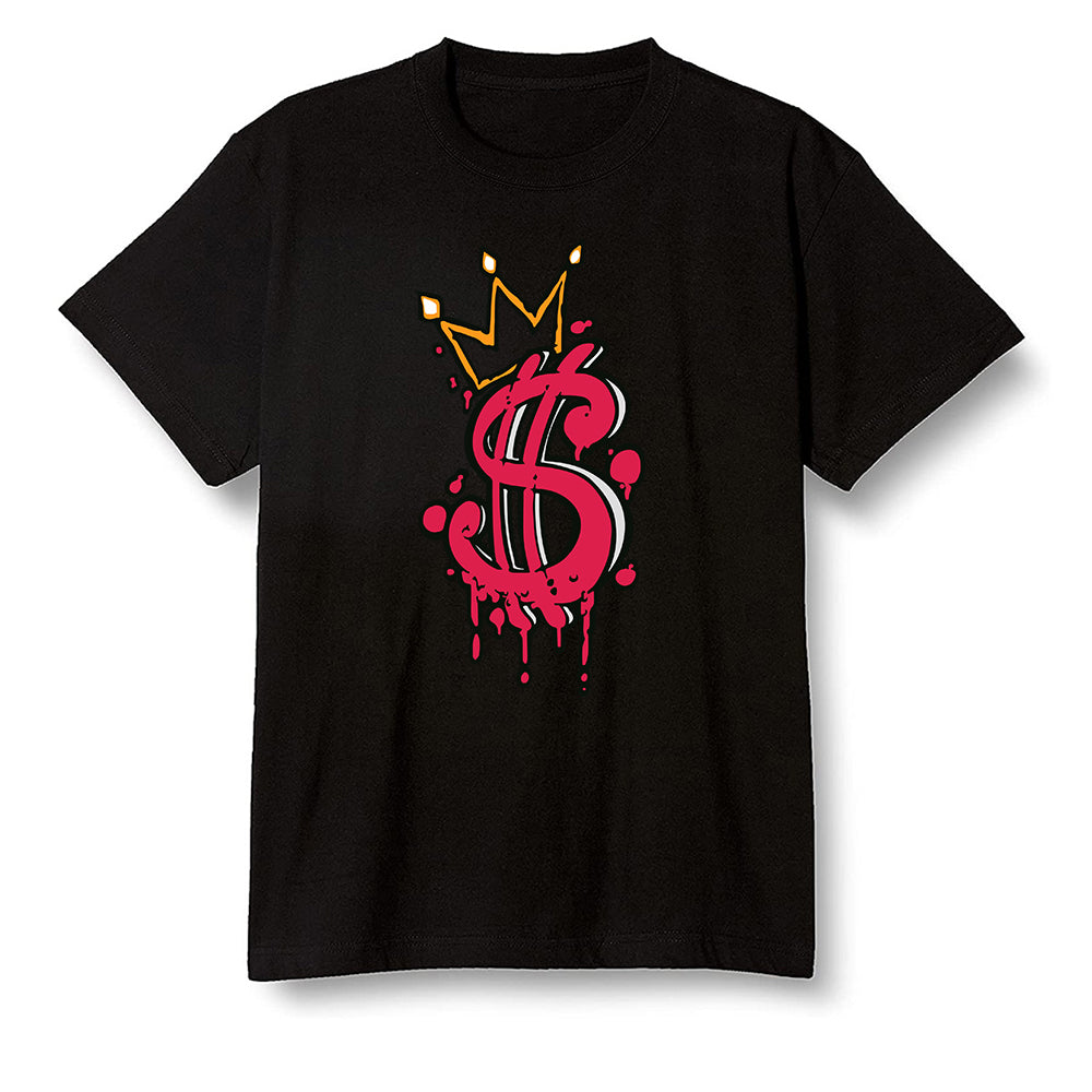 Pop Colour AJ6 Retro Hare - Money - Black Men T-shirt