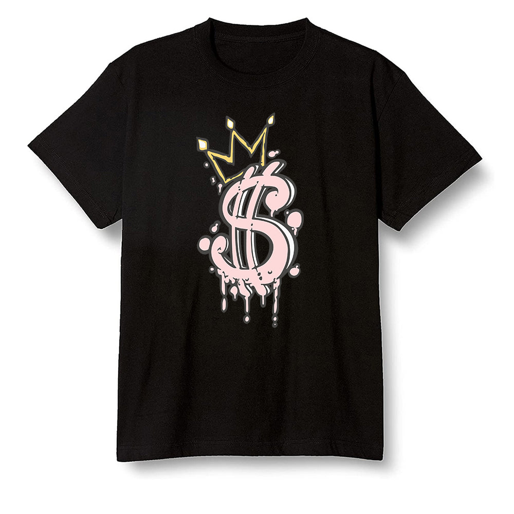 Pop Colour AJ6 Retro Gold Hoops - Money - Black Men T-shirt