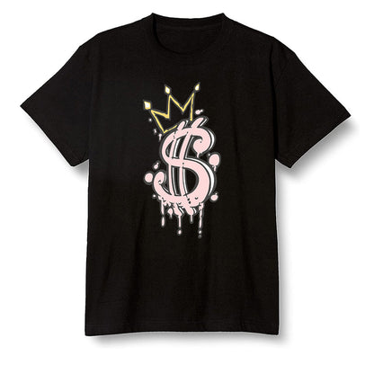 Pop Colour AJ6 Retro Gold Hoops - Money - Black Men T-shirt