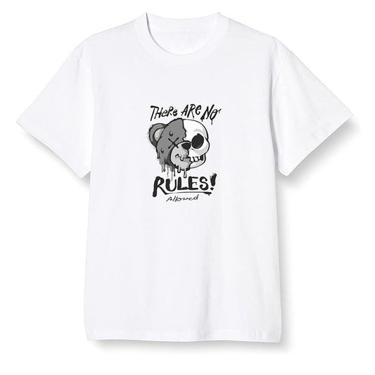 Pop Colour AJ1 Low 'Triple Black' Black - No Rules Teddy Bear - White Men T-shirt