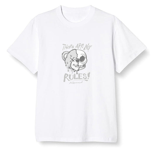 Pop Colour AJ1 Low Triple White - No Rules Teddy Bear - White Men T-shirt
