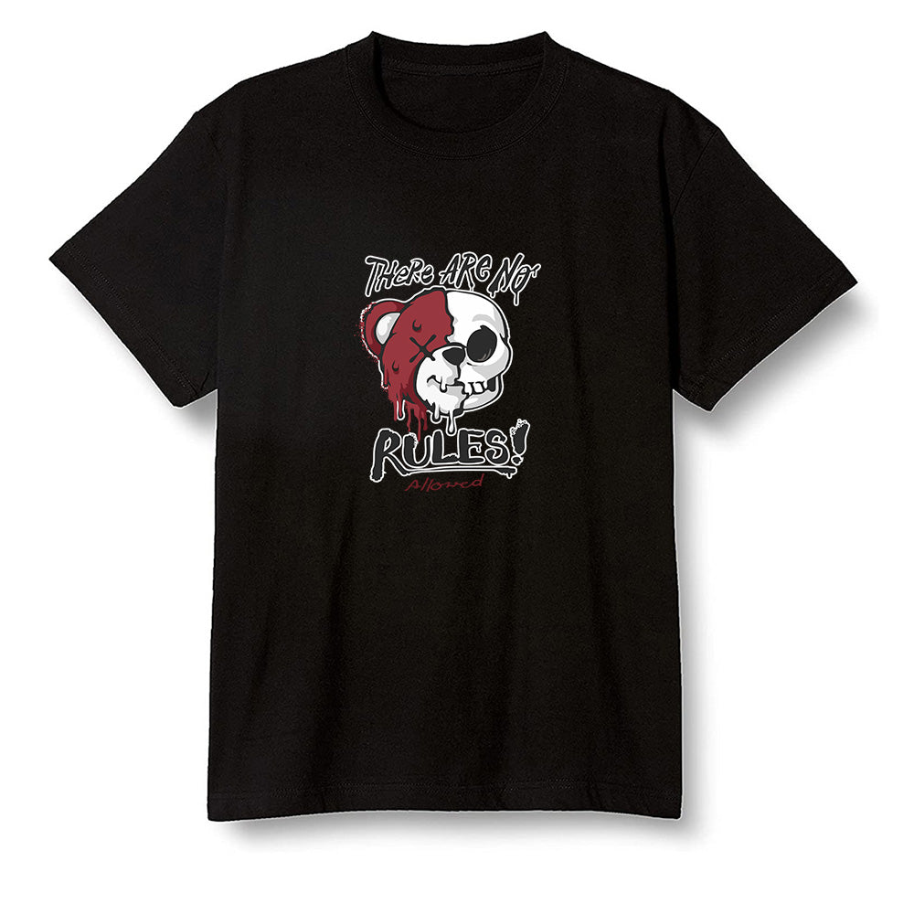 Pop Colour AJ1 Low Black Toe - No Rules Teddy Bear - Black Men T-shirt