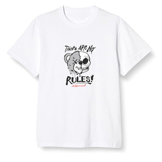 Pop Colour AJ1 Low GS Light Smoke Grey - No Rules Teddy Bear - White Men T-shirt