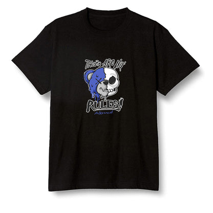 Pop Colour AJ1 Mid Hyper Royal - No Rules Teddy Bear - Black Men T-shirt