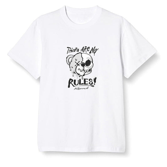 Pop Colour AJ1 High OG Black White - No Rules Teddy Bear - White Men T-shirt