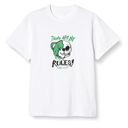 Pop Colour AJ1 Retro High OG Pine Green J10456 - No Rules Teddy Bear - White Men T-shirt