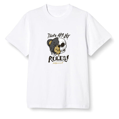 Pop Colour AJ1 Retro High OGetallic Gold - No Rules Teddy Bear - White Men T-shirt