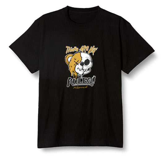 Pop Colour AJ1 Retro High OG Yellow Ochre - No Rules Teddy Bear - Black Men T-shirt
