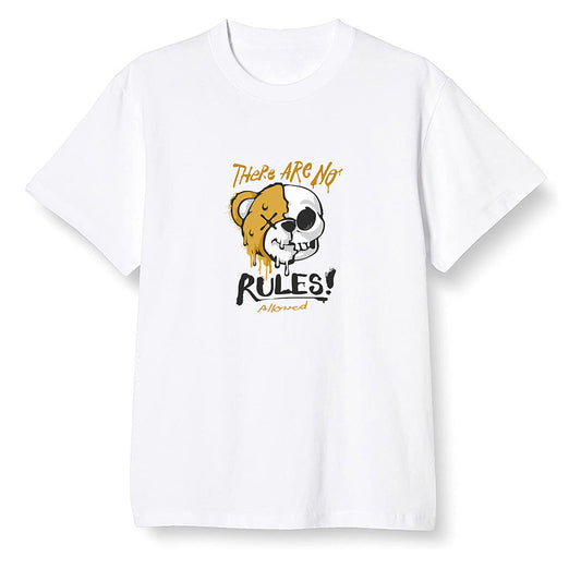 Pop Colour AJ1 Retro High OG Yellow Ochre - No Rules Teddy Bear - White Men T-shirt