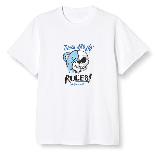 Pop Colour AJ1 Retro High OG University Blue - No Rules Teddy Bear - White Men T-shirt