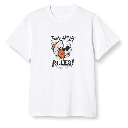 Pop Colour AJ1 Retro High OG Electro Orange - No Rules Teddy Bear - White Men T-shirt