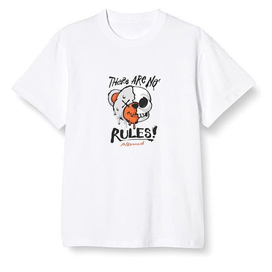 Pop Colour AJ1 Retro High OG Electro Orange - No Rules Teddy Bear - White Men T-shirt