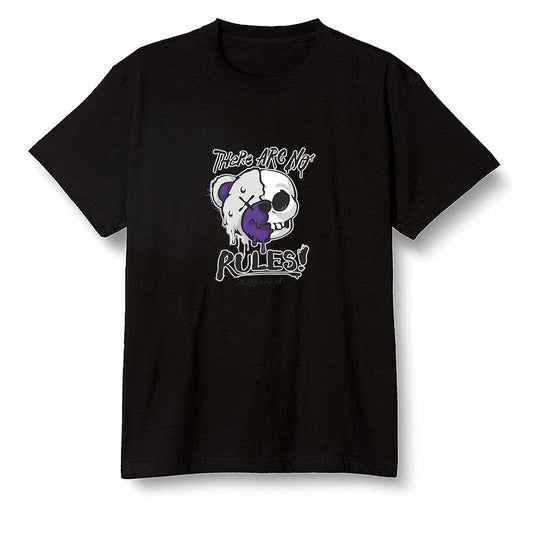 Pop Colour AJ1 Retro High OG Court Purple - No Rules Teddy Bear - Black Men T-shirt
