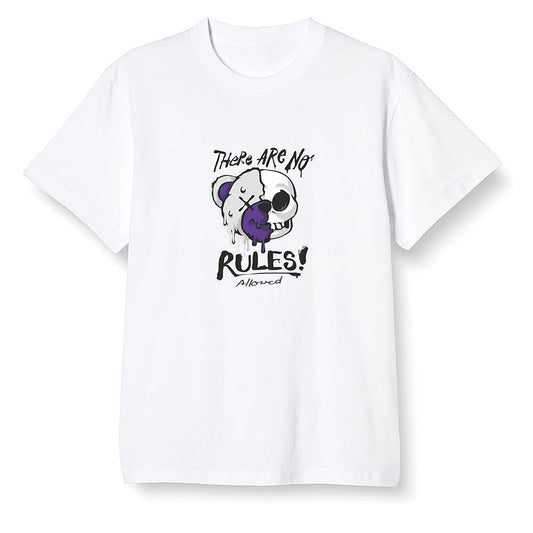 Pop Colour AJ1 Retro High OG Court Purple - No Rules Teddy Bear - White Men T-shirt
