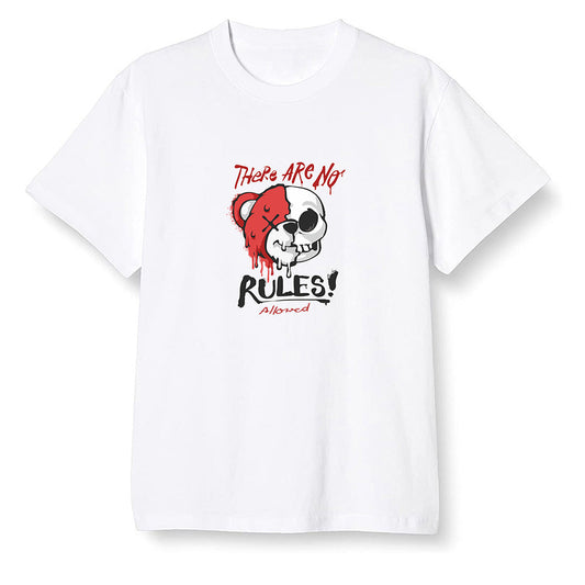 Pop Colour AJ1 Retro High OG Origin Story - No Rules Teddy Bear - White Men T-shirt