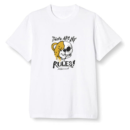 Pop Colour AJ1 Retro High OG Rookie Of The Year - No Rules Teddy Bear - White Men T-shirt
