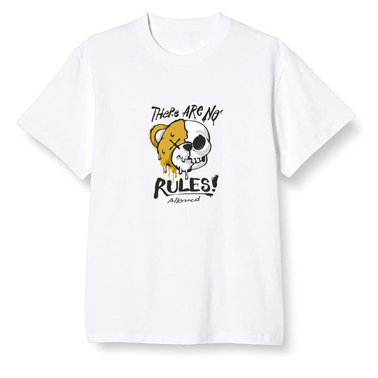 Pop Colour AJ1 Retro High OG Rookie Of The Year - No Rules Teddy Bear - White Men T-shirt