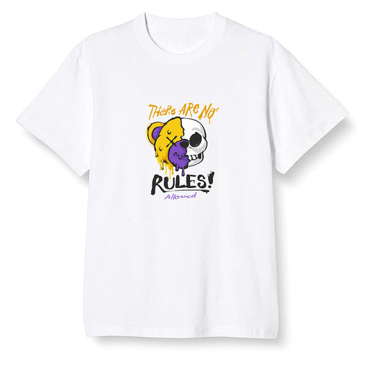 Pop Colour AJ1 Mid SE University Gold - No Rules Teddy Bear - White Men T-shirt
