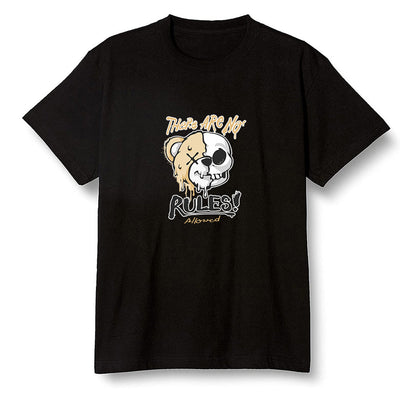 Pop Colour AJ1 Retro High OG NRG Gold TOE - No Rules Teddy Bear - Black Men T-shirt