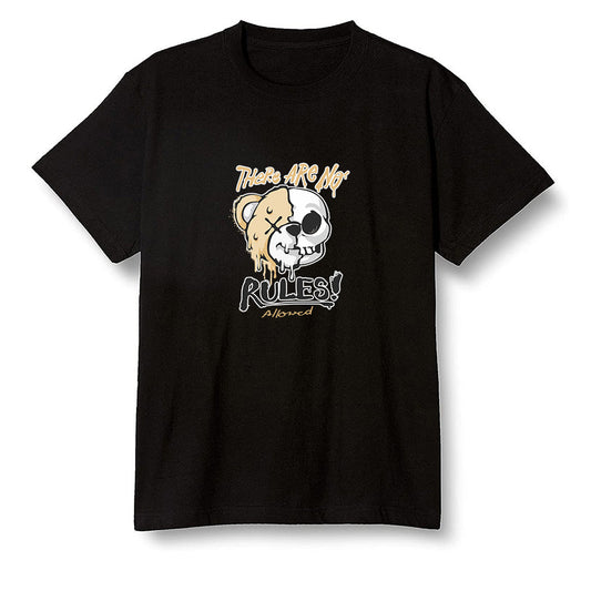 Pop Colour AJ1 Retro High OG NRG Gold TOE - No Rules Teddy Bear - Black Men T-shirt