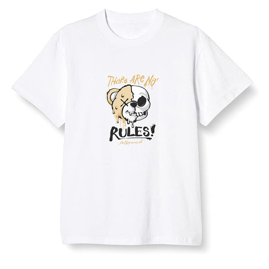 Pop Colour AJ1 Retro High OG NRG Gold TOE - No Rules Teddy Bear - White Men T-shirt