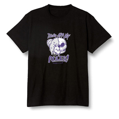 Pop Colour AJ1 High OG Court Purple - No Rules Teddy Bear - Black Men T-shirt