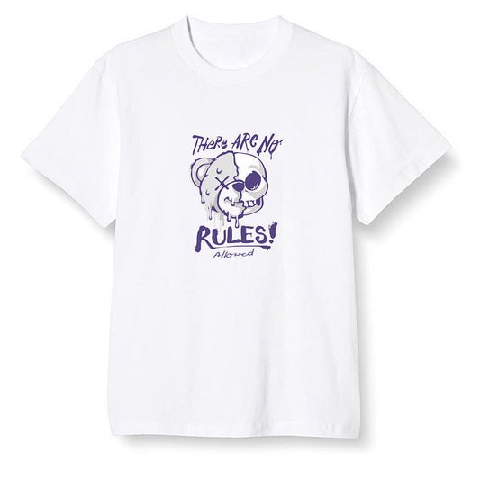 Pop Colour AJ1 High OG Court Purple - No Rules Teddy Bear - White Men T-shirt